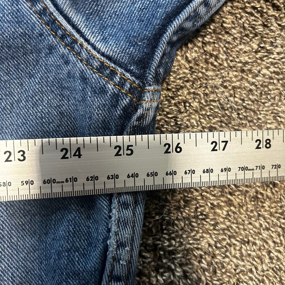Vtg Levis 70507 Denim Trucker Jacket Mens XL Blue Fair Distressed 90s 4-Pocket - Picture 5 of 5